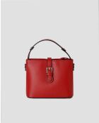 Sac à main en cuir Erya rouge - 27x19x13,5 cm