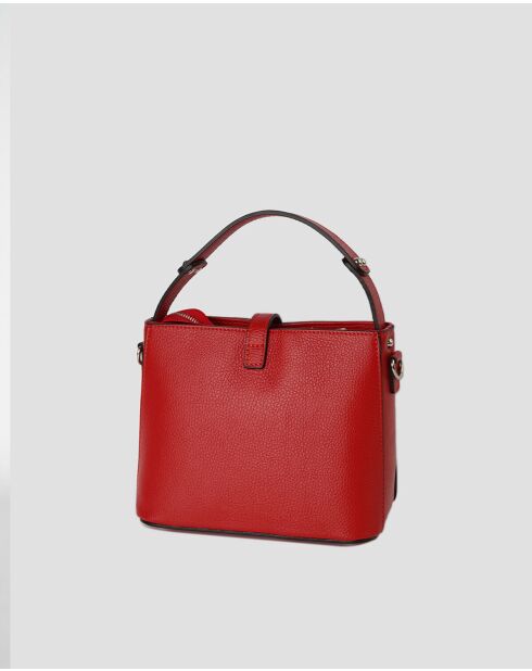 Sac à main en cuir Erya rouge - 27x19x13,5 cm