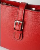 Sac à main en cuir Erya rouge - 27x19x13,5 cm