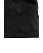 Sierra zwarte leren schoudertas - 37x22x14 cm