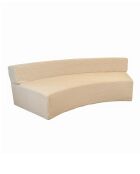 Canapé banquette demi-lune - Beige raphia
 - 200x100x40 cm