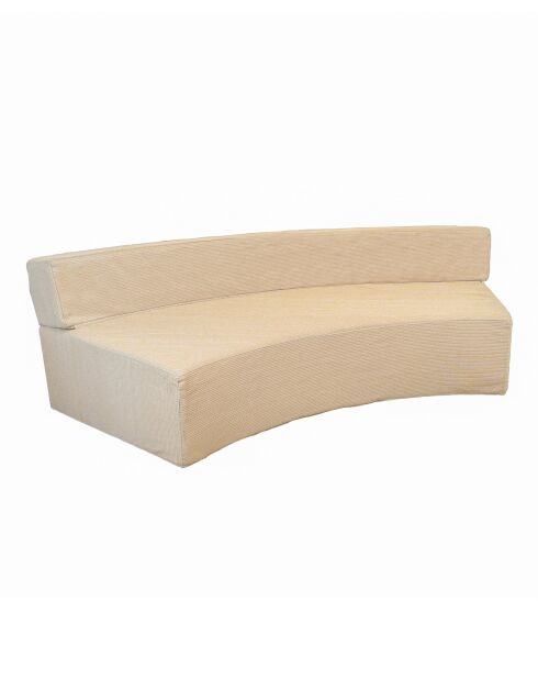 Canapé banquette demi-lune - Beige raphia
 - 200x100x40 cm
