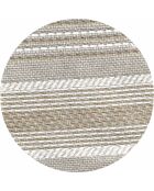 Matelas réversible double ou simple - Recto tissu rayé Bayadère & verso beige raphia - 200x75x13 cm + têtière diam 20cm