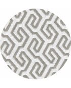 Lit bain de soleil 1 place en mousse - Blanc avec motifs beiges - 80x180x26cm