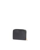 Portefeuille en cuir Jaida noir - 13x9,5cm