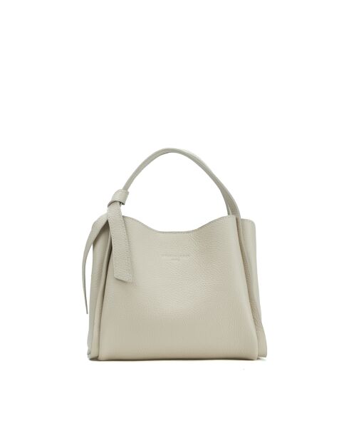 Sac à bandoulière en cuir Justina blanc casse - 21x19x13cm