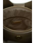 Sac à bandoulière en cuir Justina blanc casse - 21x19x13cm