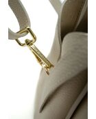 Sac à bandoulière en cuir Justina blanc casse - 21x19x13cm