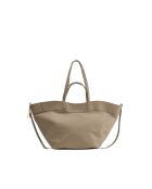Sac porte épaule en cuir Nyla taupe - 55x30x17cm