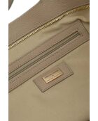Sac porte épaule en cuir Nyla taupe - 55x30x17cm