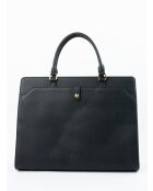 Sac à main en cuir Nya noir - 42x32x14cm