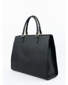 Sac à main en cuir Nya noir - 42x32x14cm