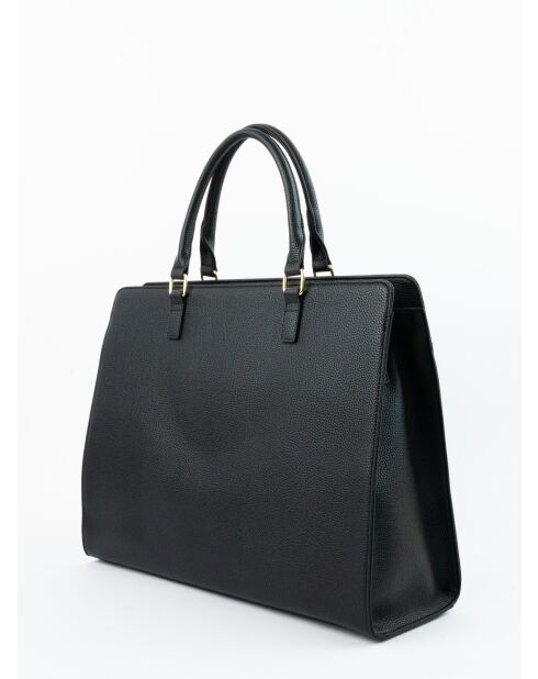 Sac à main en cuir Nya noir - 42x32x14cm