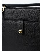 Sac à main en cuir Nya noir - 42x32x14cm