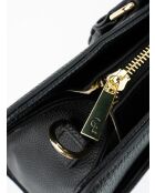 Sac à main en cuir Nya noir - 42x32x14cm