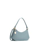 Sac porte épaule en cuir Rory bleu ciel - 28x13,5x6cm