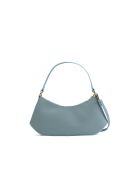 Sac porte épaule en cuir Rory bleu ciel - 28x13,5x6cm