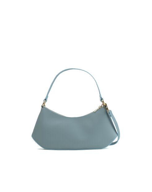 Sac porte épaule en cuir Rory bleu ciel - 28x13,5x6cm