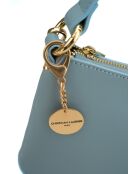 Sac porte épaule en cuir Rory bleu ciel - 28x13,5x6cm