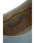 Sac porte épaule en cuir Rory bleu ciel - 28x13,5x6cm