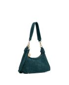 Sac porte épaule en cuir River bleu canard - 23x12x8cm