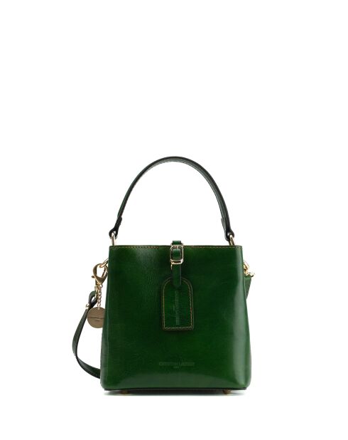 Sac à main en cuir Myra vert - 19x19x12cm