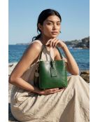 Sac à main en cuir Myra vert - 19x19x12cm