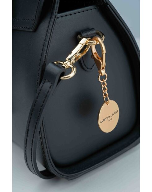 Sac à main en cuir Candace noir - 29x21x9,5cm