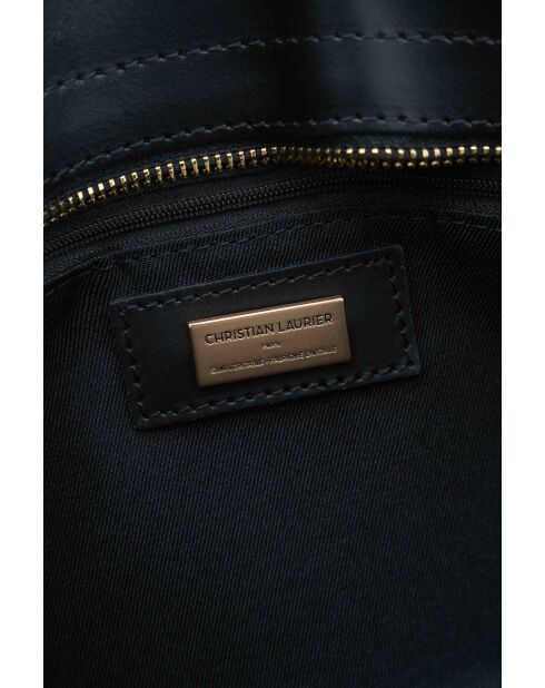 Sac à main en cuir Candace noir - 29x21x9,5cm