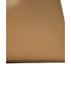 Sac porte épaule en cuir Azia taupe - 42x43x14cm
