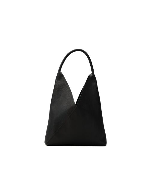 Sac porte épaule en cuir Celiah noir - 32x20x10cm