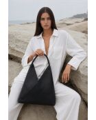 Sac porte épaule en cuir Celiah noir - 32x20x10cm