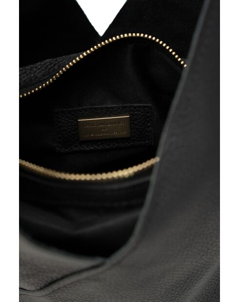 Sac porte épaule en cuir Celiah noir - 32x20x10cm