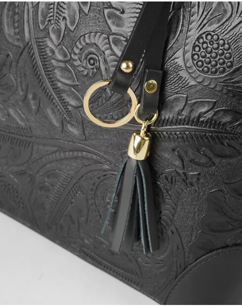 Sac à main en cuir Lyra noir - 35X23X11cm