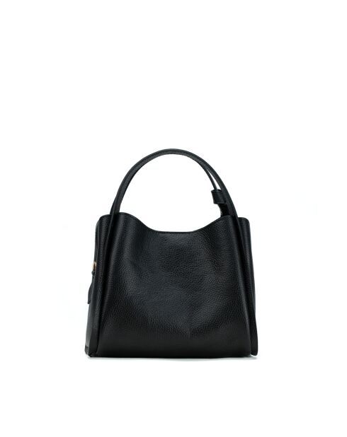 Sac à bandoulière en cuir Justina noir - 21x19x13cm