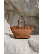 Sac porte épaule en cuir Nyla camel - 55x30x17cm