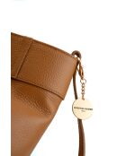 Sac porte épaule en cuir Nyla camel - 55x30x17cm