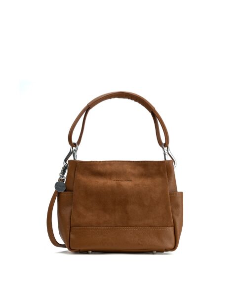 Sac porte épaule en cuir Zuri camel - 29x23x9cm