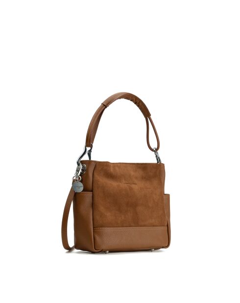 Sac porte épaule en cuir Zuri camel - 29x23x9cm