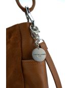Sac porte épaule en cuir Zuri camel - 29x23x9cm