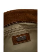 Sac porte épaule en cuir Zuri camel - 29x23x9cm