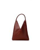 Sac porte épaule en cuir Celiah bordeaux - 32x20x10cm