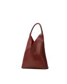 Sac porte épaule en cuir Celiah bordeaux - 32x20x10cm
