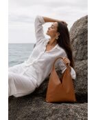 Sac porte épaule en cuir Celiah bordeaux - 32x20x10cm