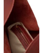 Sac porte épaule en cuir Celiah bordeaux - 32x20x10cm