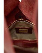 Sac porte épaule en cuir Celiah bordeaux - 32x20x10cm