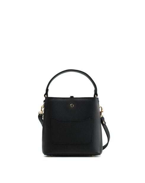 Sac à main en cuir Mara noir - 19x19x12cm