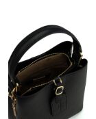 Sac à main en cuir Mara noir - 19x19x12cm