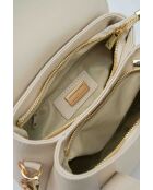 Sac à main en cuir Jacie blanc casse - 21, 5x18x11cm