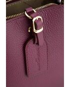 Sac à main en cuir Mara prune - 19x19x12cm